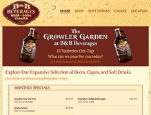Tablet Screenshot of bandbbeverages.com